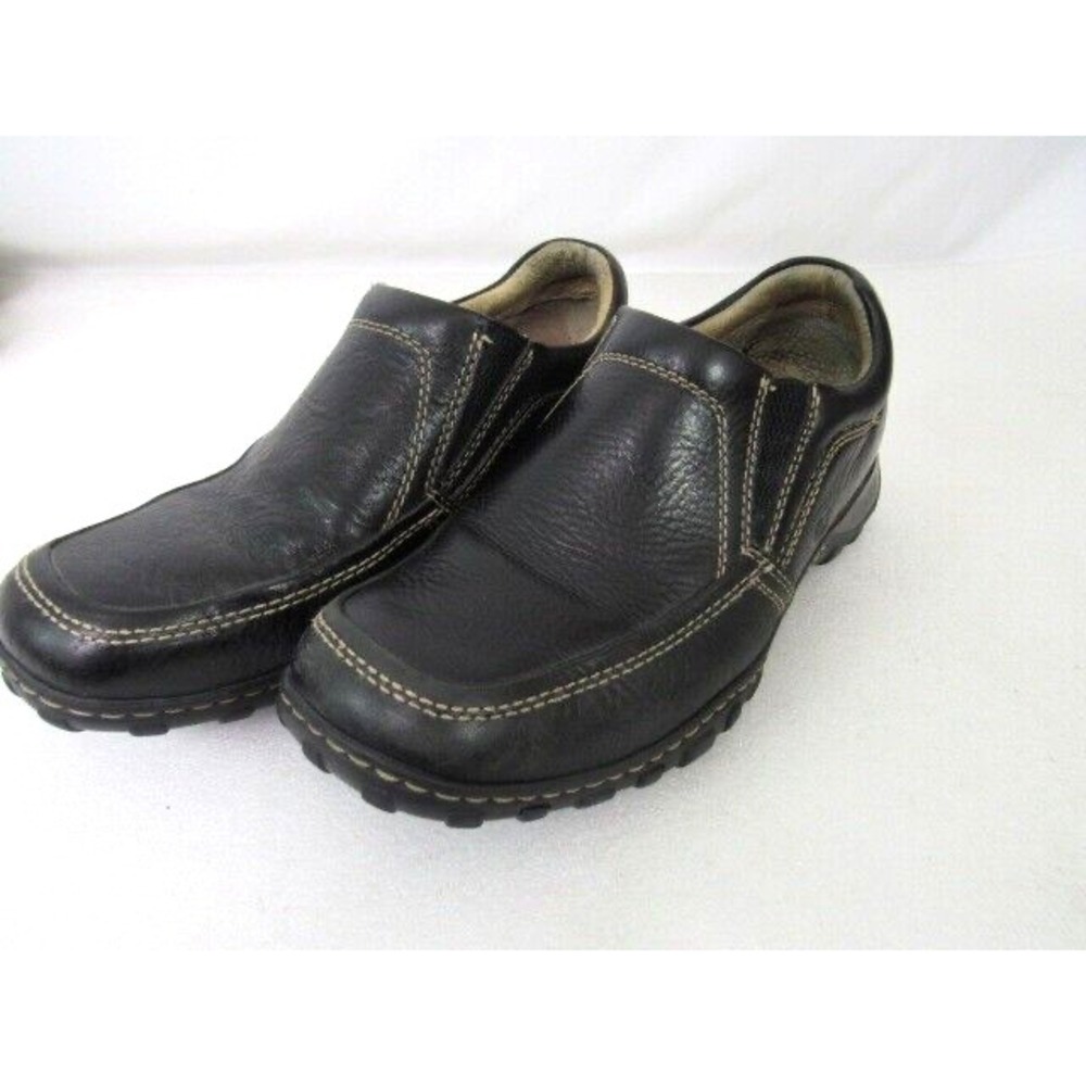 Born Black Leather Elastic Stretch‎ Slip On Loafers Casual Men's  US 8